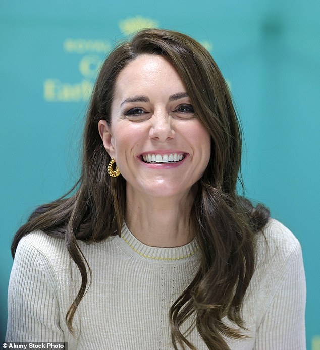 Launching her Shaping Us campaign in 2023, Kate accessorised her Victoria Beckham dress with Biaritz Squiggle earrings by Shyla London.