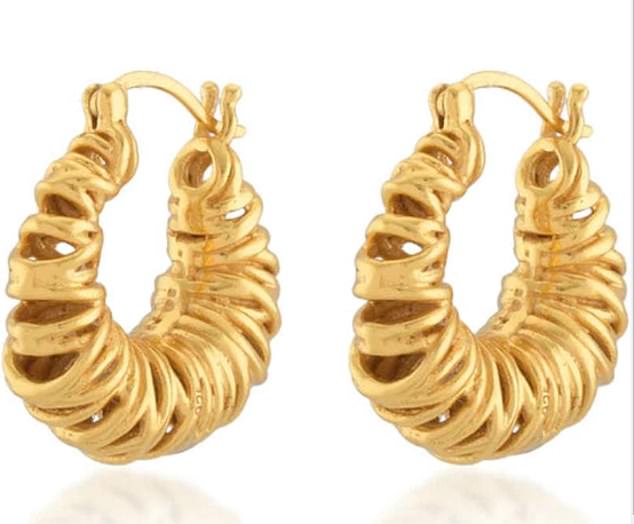 The £74 Biaritz Squiggle earrings are handmade from multiple layers of gold-plated silver.