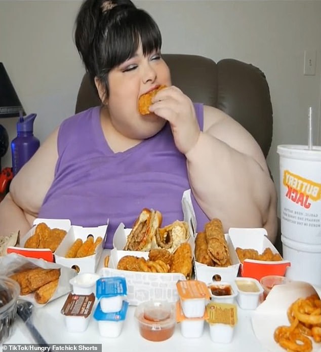 In Southeast Asia, the interest in overeating has spawned its own viral trend known as Mukbang videos, where creators eat as much as they can in a short amount of time, such as Hungry Fatchick (pictured).