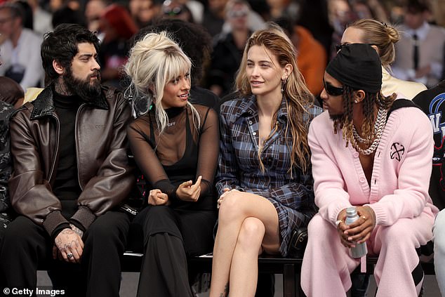 Zayn Malik, Camila Cabello, Paris Jackson and DDG attend the Off-White fashion show in New York