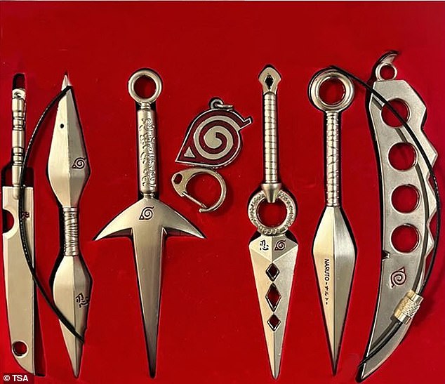 Cat's eyes are certainly not the most dangerous contraband items the TSA encounters. In 2023, someone stuffed a pair of antique-looking throwing knives into their carry-on luggage. TSA agents quickly discovered them at Boston's Logan Airport.