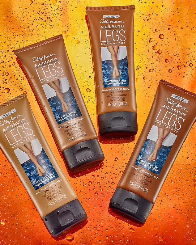 Sally Hansen Airbrush Legs Makeup (pictured) costs £16.99 and is available from Boots.