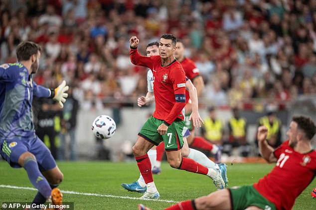 Ronaldo reached the far post to finish from point-blank range in the final moment of the match.