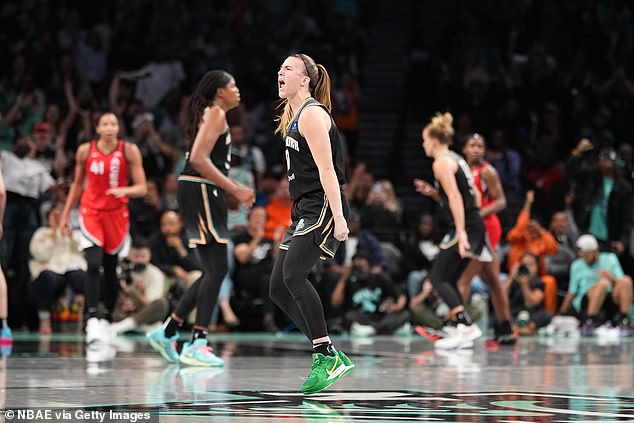 Sabrina Ionescu scored a clutch shot and a free throw to help New York seal the win on Sunday