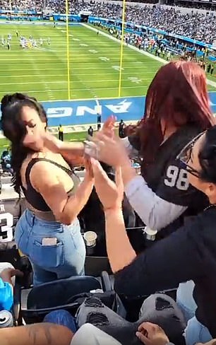 Last year, a nasty fight broke out between two female Raiders fans at SoFi Stadium.