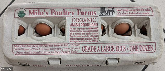 Subsequently, all types and sizes of eggs produced at the farm were quickly recalled.