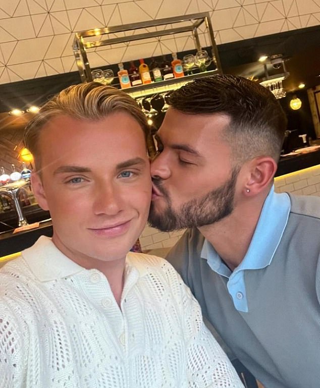 Harry Derbidge was left stunned by romance rumours between his ex Joe Blackman and his friend Junaid (pictured with Joe)