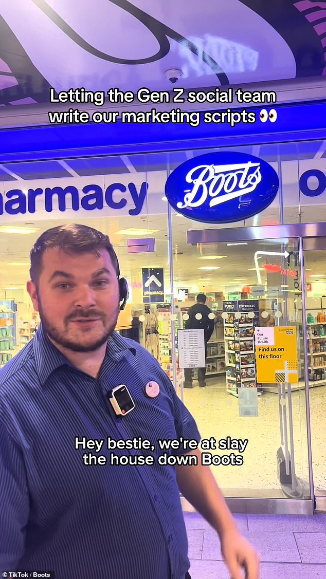 This Boots employee described his branch as 'excellent' in a video