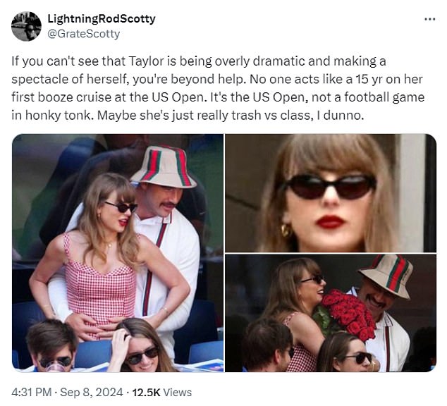 1725891365 733 Taylor Swift and Travis Kelce slammed for trash behavior at