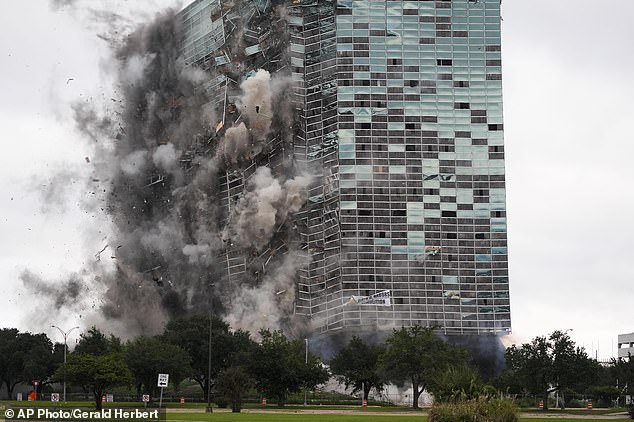 Lake Charles Mayor Nic Hunter (not pictured), whose administration raised $7 million in private money to pay for the demolition, described the implosion as 