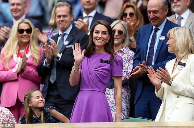 The Princess of Wales was greeted with a standing ovation when she made her way to the royal box at Wimbledon in July.