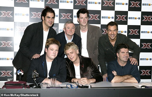 G4 rose to fame in 2004 when they finished second in the first series of X Factor, with Steve Brookstein crowned champions (the band are pictured with Simon Cowell, Louis Walsh).