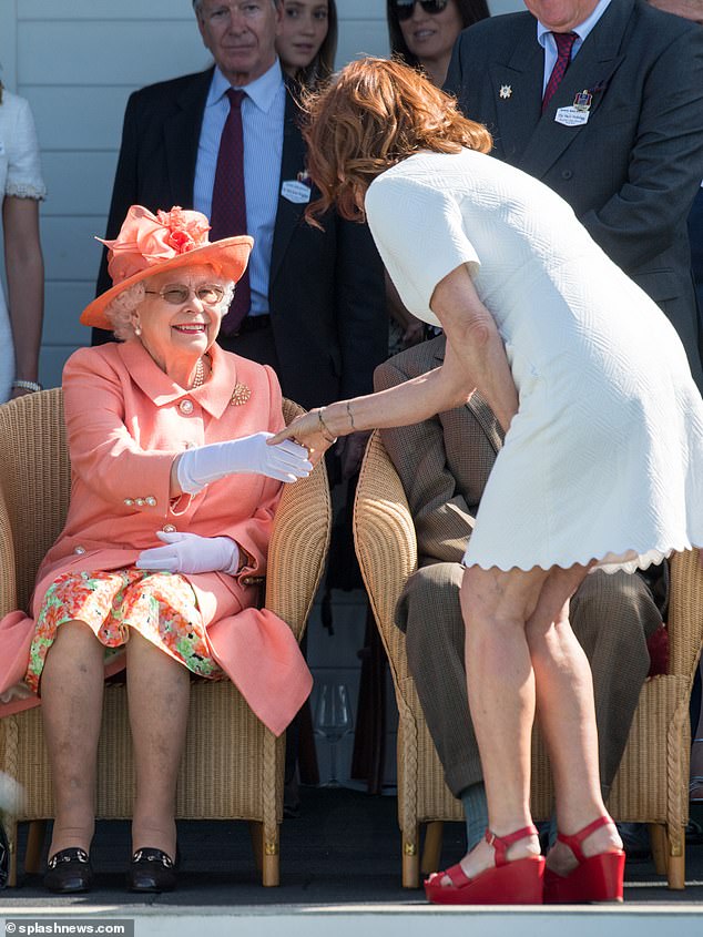 Oscar winner Susan Sarandon also broke the rules when she approached Queen Elizabeth II at a polo match to introduce herself.