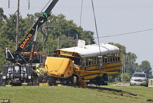 Tensions rose after a school bus crash caused by a Haitian immigrant who strayed into the wrong lane killed 11-year-old Aiden Clark on August 22 last year.