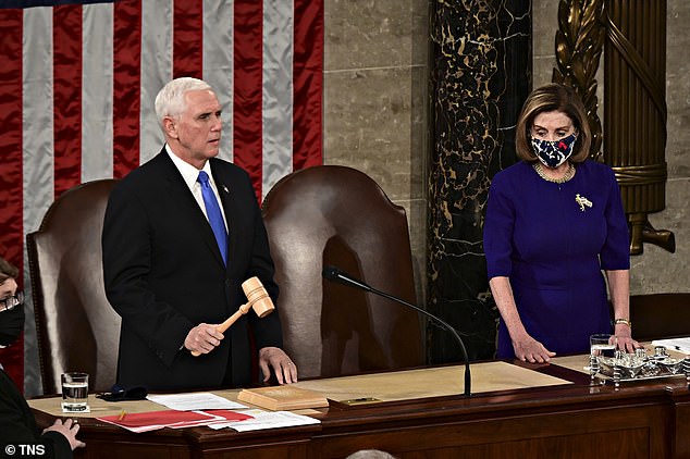 Vice President Mike Pence and House Speaker Nancy Pelosi on January 6, 2021