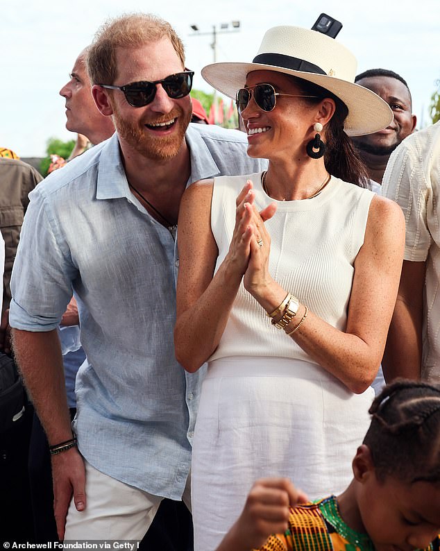 Their recent visit to Colombia (pictured) was criticised by local politicians for its cost to the country, but the Duke and Duchess of Sussex appear to have acquired a taste for foreign travel.