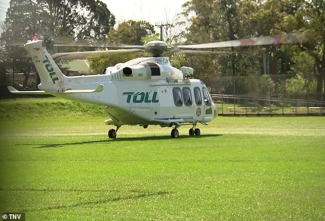 The 42-year-old mother of two was airlifted to Westmead Hospital in a stable condition.