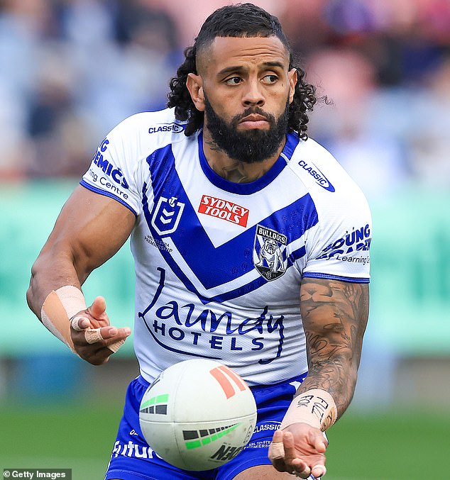 The Bulldogs winger was stopped by police and allegedly returned a positive test result while driving on Friday night.