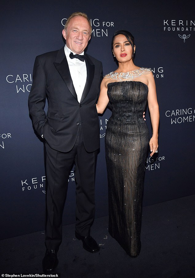 The third annual gala dinner is organized by Kering, François-Henri's luxury fashion group, and co-hosted by Salma