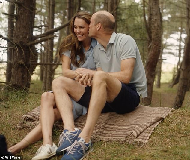 The princess's personal message to the nation is accompanied by a stunning three-minute video showing her and William in Norfolk with their three children.