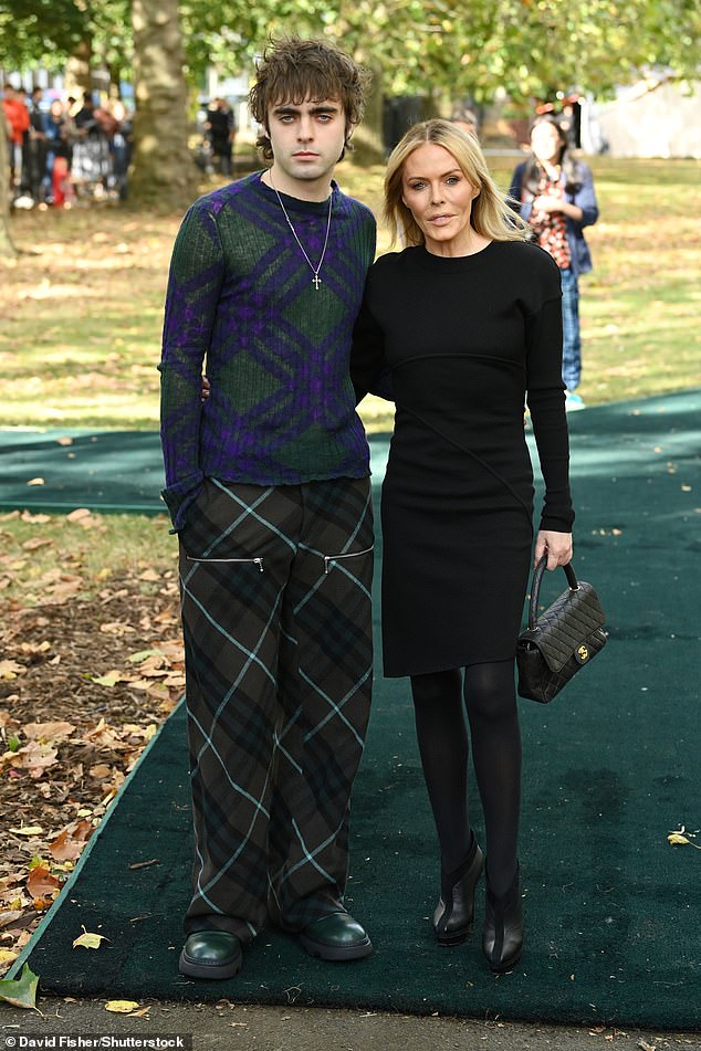 Asked why she chose to work with Burberry on her July campaign, Lennon said she used to receive plaid scarves from her mother (pictured together in September).