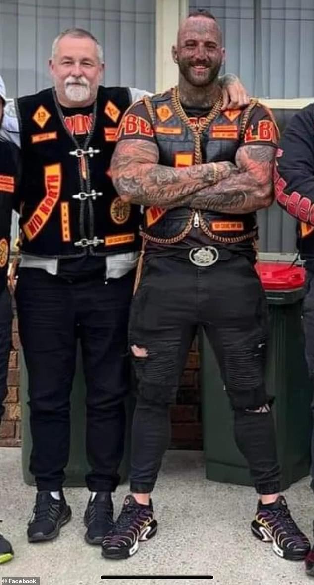 Rhyan Allan (right) led the wave of tributes to fellow Bandidos rider Peter Martin (left).