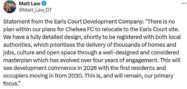 1725986940 218 Chelsea hold talks over building a new ground at Earls