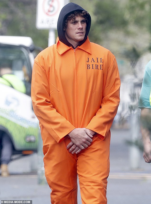 Superstar Charlie Curnow opted for the prison look while the Blues players let their hair down