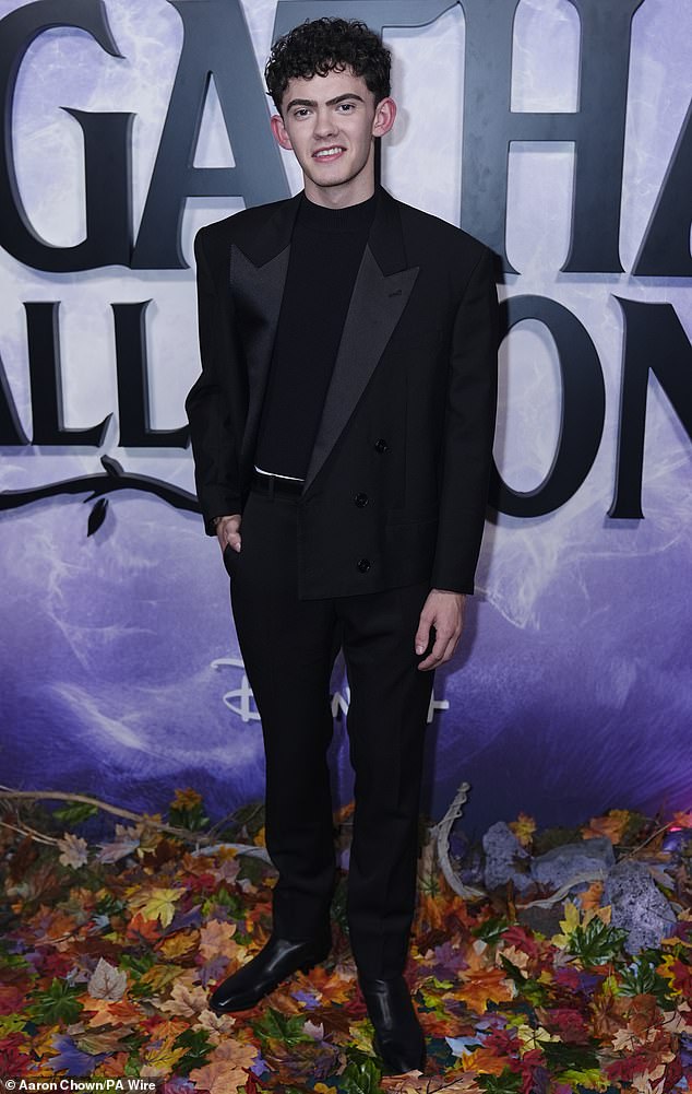 Joe Locke, 20, star of Netflix hit Heartstopper, the third season of which premieres in October, looked dapper in all black.