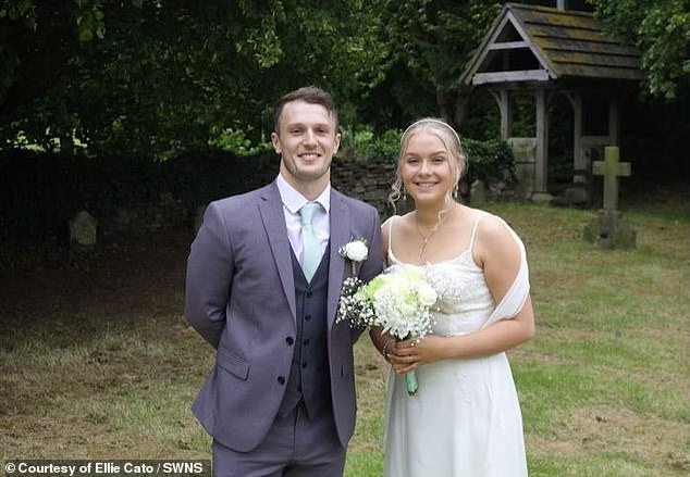 The couple kept the details of their wedding low-key, with Ellie doing her own make-up while Dave bought a £200 suit from M&S, which he has worn several times since.