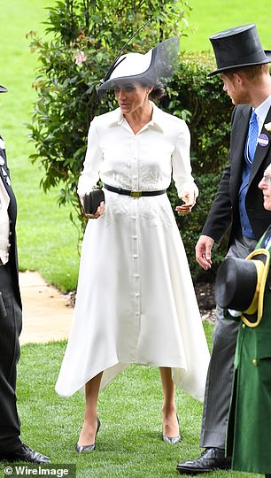 Meghan has worn Clare's Givenchy designs many times, including during an official engagement at Ascot in June 2018, when she and Prince Harry joined the Queen.