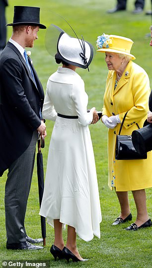 Meghan has worn Clare's Givenchy designs many times, including during an official engagement at Ascot in June 2018, when she and Prince Harry joined the Queen.