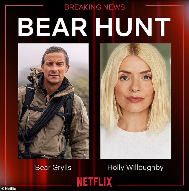 Holly will also host a Netflix show, Bear Hunt, in which a group of British celebrities are put to the test by survival expert and adventurer Bear Grylls in the Central American jungle.