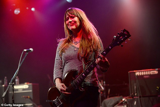 As for real-life romances, Grohl dated Louise Post, vocalist and guitarist for Veruca Salt, following the end of his marriage to Jennifer Youngblood in 1997; pictured here in 2017.