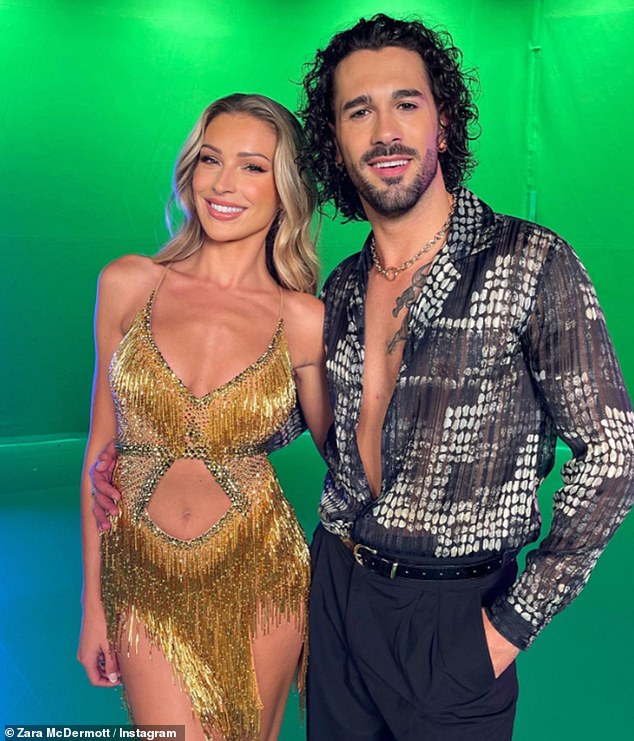 Pete signed up after it emerged that his friend Zara, 27, was physically and verbally abused by her professional dance partner Graziano Di Prima while on last year's series (Zara and Graziano pictured)