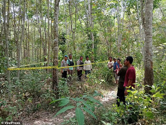 An area is cordoned off after the tragic death of Karsini, a mother of three, on Sunday