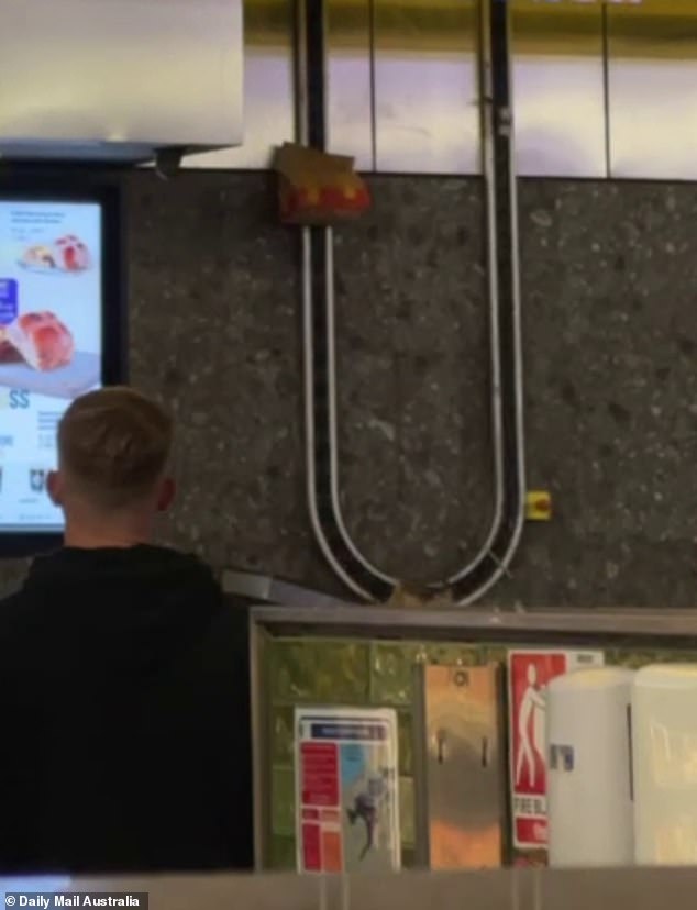 Food lovers can watch their food arrive from above via a sleek conveyor belt.