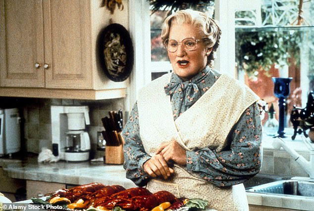 One internet user said the Queen looked more like Mrs Doubtfire from the 1993 comedy starring Robin Williams (pictured)