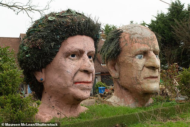 Giant statues of the late Queen Elizabeth II and Prince Philip have been put up for sale on Facebook Marketplace in Windsor, Berkshire, for £2,000