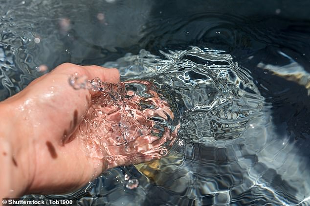 The task of cold pressing involves immersing your hand in ice-cold water for as long as possible before it becomes unbearable (stock image)