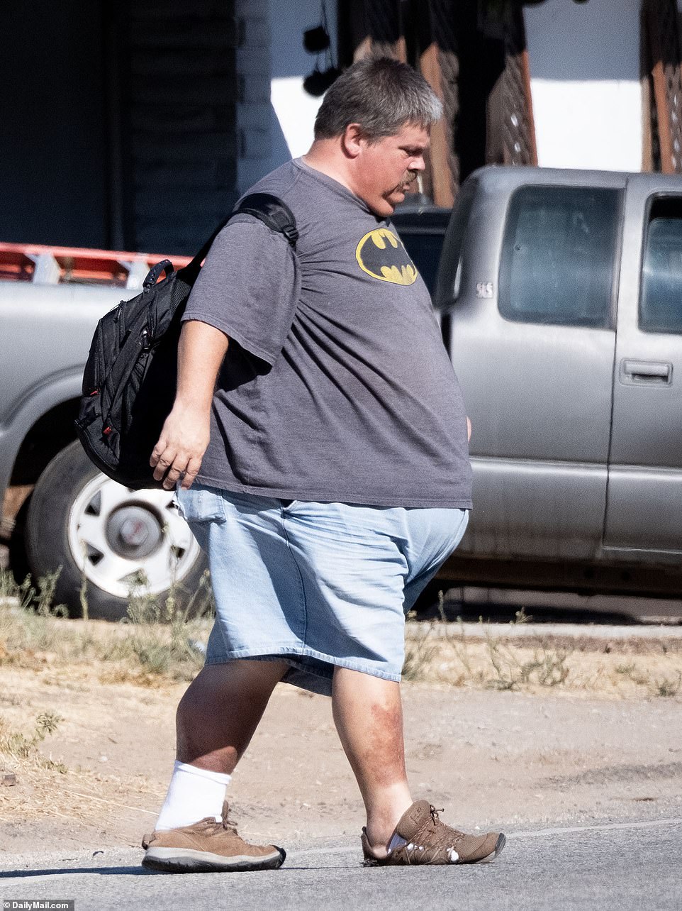 Jess, pictured last week, had already made headlines a decade ago when he was photographed rummaging through trash in his neighborhood.