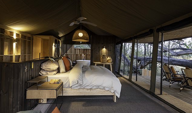 Jane and Neil stayed in three camps run by Machaba Safaris. Upstairs is Kiri, which had 12 rooms.