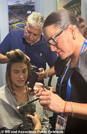 For Sabalenka's eyeshadow, Crouch used a mix of two palettes: Too Faced's Better Than Chocolate Eyeshadow Palette, $54, and a bronze-toned Tom Ford palette that has sadly been discontinued called Coco Mirage.