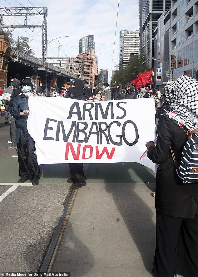 Anti-war protesters marched through Melbourne on a second day of demonstrations on Thursday