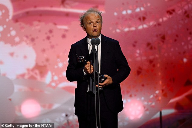 Mr Bates vs The Post Office was the other big winner of the night, taking home three awards including best performance in a drama series for star Toby Jones (pictured).