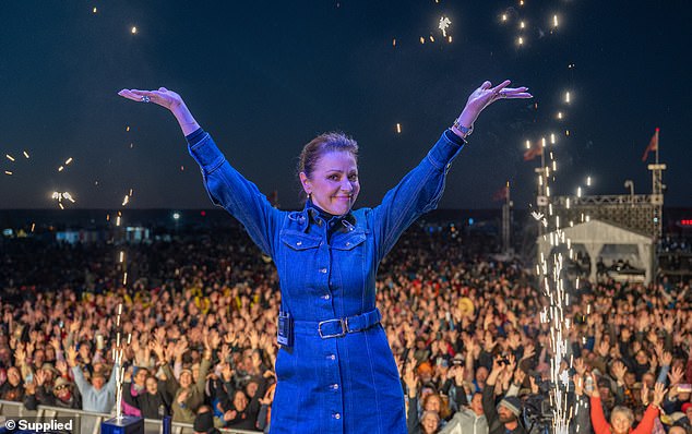 Australian artists Tina Arena (pictured) and Jon Stevens joined an epic cast of more than 30 performers.