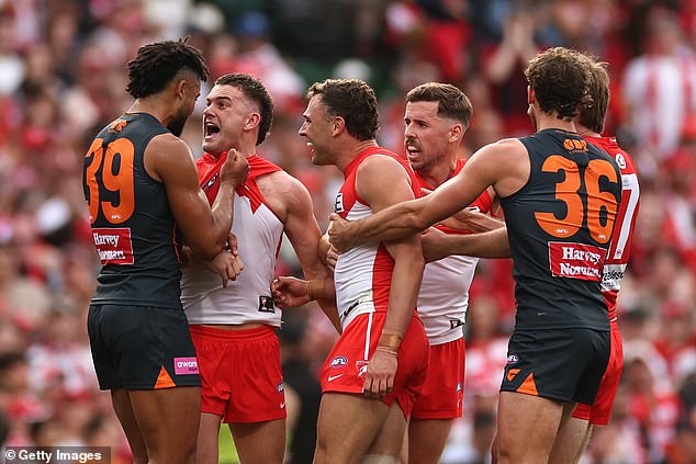 Sydney defeated their rivals by six points after a comeback in the fourth quarter.