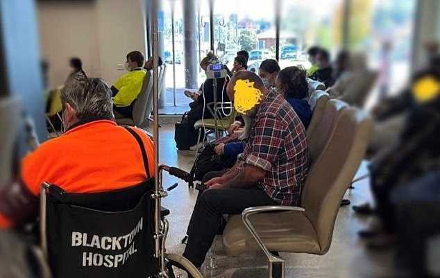 The waiting room of the Emergency Department at Blacktown Hospital is shown.