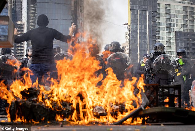 Scenes at Wednesday's protests quickly turned ugly, with some describing them as the worst riots in living memory.