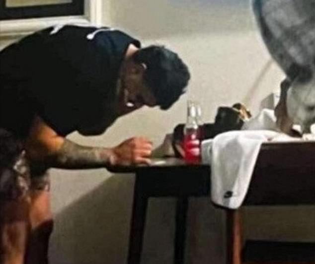 Mitchell was handed the ban after an image of him bending over a mysterious white powder on a table went viral, leading to an investigation by the club and the NRL.